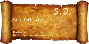 Suh Dávid névjegykártya