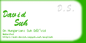 david suh business card